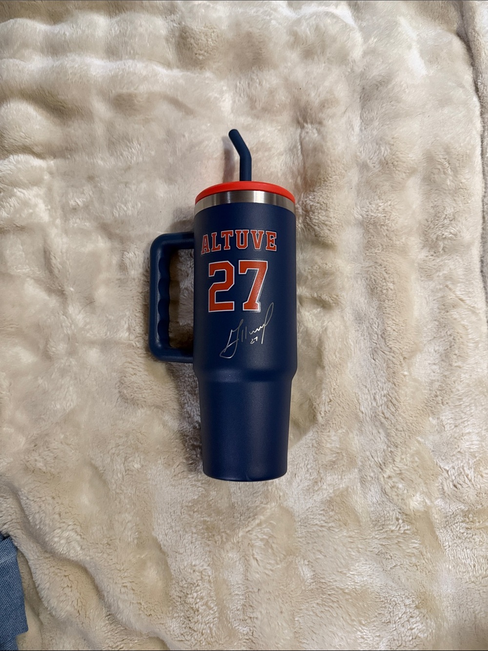 Altuve 27 Navy Insulated Travel Tumbler with Handle